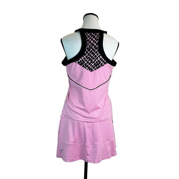 Bolle Woman High Performance Tennis Set Racer Back Top & Skort Size L Baby Pink - Picture 3 of 7
